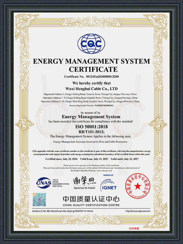 Certificato del sistema di gestione dell'energia