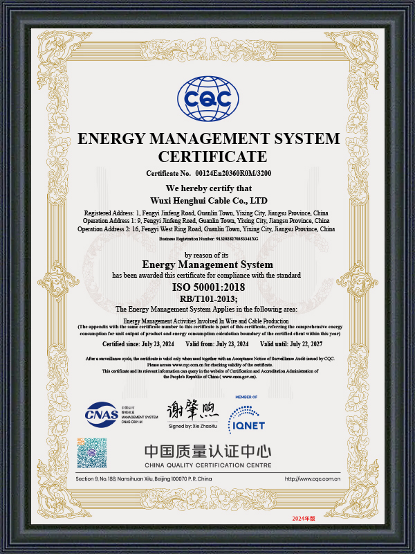 Certificato del sistema di gestione dell'energia