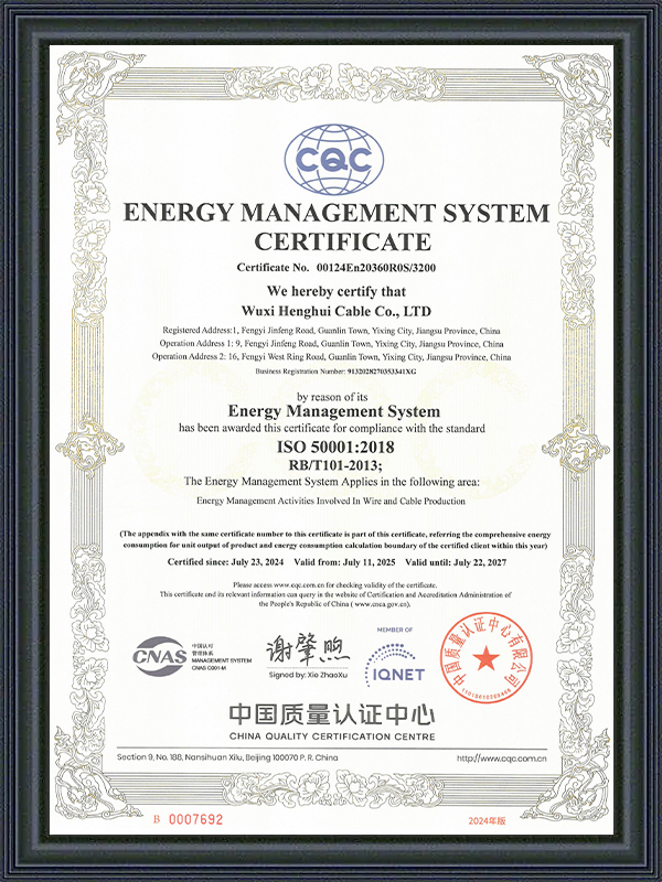Certificato del sistema di gestione dell'energia