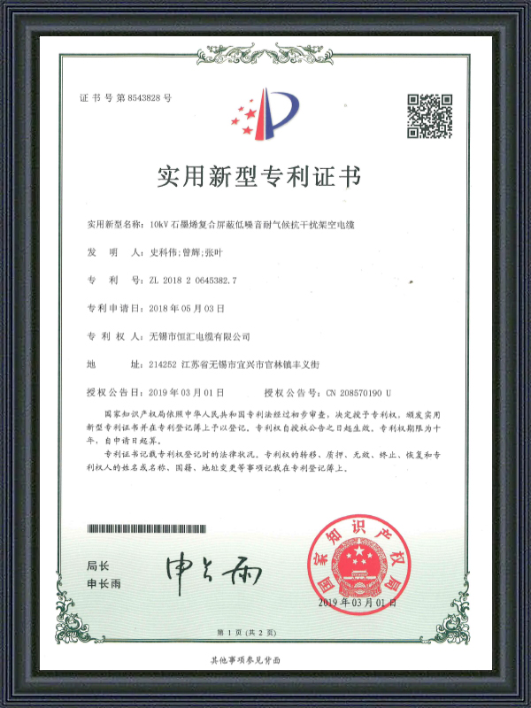 Certificato di brevetto per modello di utilità